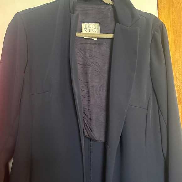 vintage blue blazer coat - Picture 2 of 2